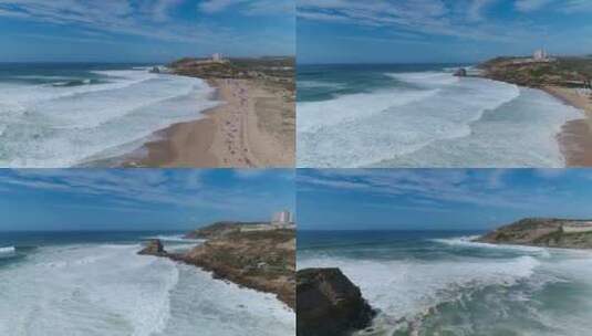海滩上的海浪高清在线视频素材下载