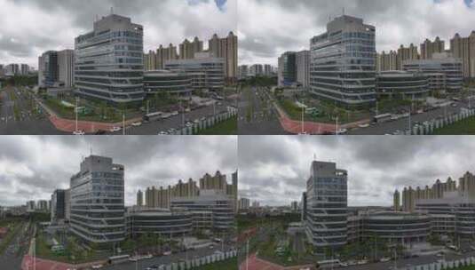 湛江久和医院园区航拍高清在线视频素材下载