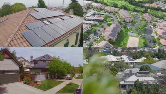 【合集】屋顶上的太阳能电池板高清在线视频素材下载