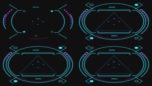 科技HUD 科技小元素 赛博朋克 虚拟数字高清在线视频素材下载