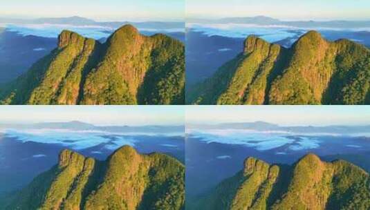 海南五指山热带雨林国家森林公园山脉日出高清在线视频素材下载