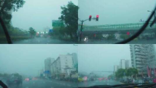 上海 暴雨 雨季 梅雨 高架高清在线视频素材下载