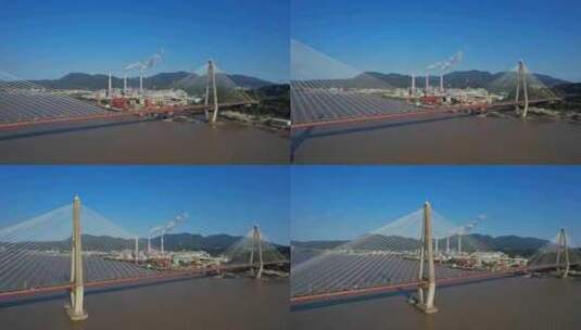 航拍福州青洲大桥高清在线视频素材下载