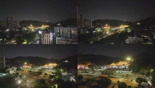 珠海香洲区CBD夜景高清在线视频素材下载