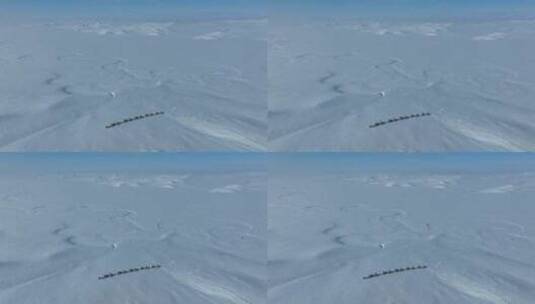 航拍呼伦贝尔冬天的莫日格勒河-100高清在线视频素材下载
