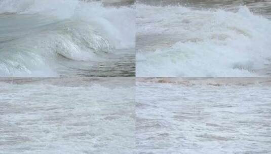 海浪撞击海滩高清在线视频素材下载