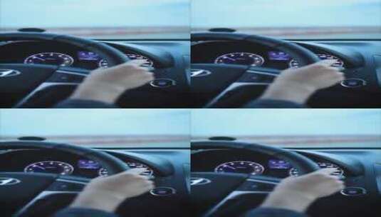 驾驶汽车开车第一视角高清在线视频素材下载