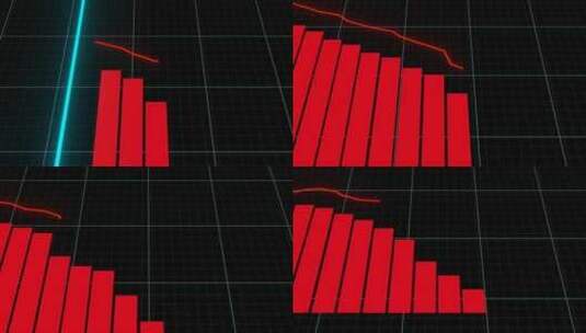 股票图表下跌高清在线视频素材下载
