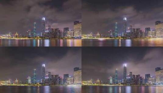 广州珠江新城夜景延时摄影高清在线视频素材下载