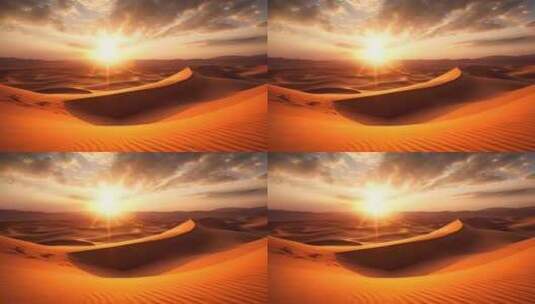 撒哈拉沙漠的日落高清在线视频素材下载
