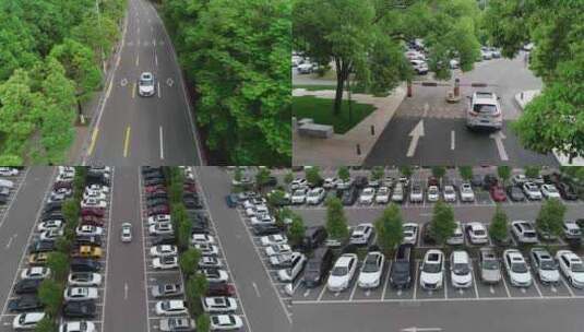 停车场车辆一组高清在线视频素材下载