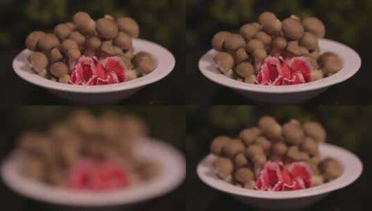 涮锅蟹味菇火锅蘑菇 (6)高清在线视频素材下载