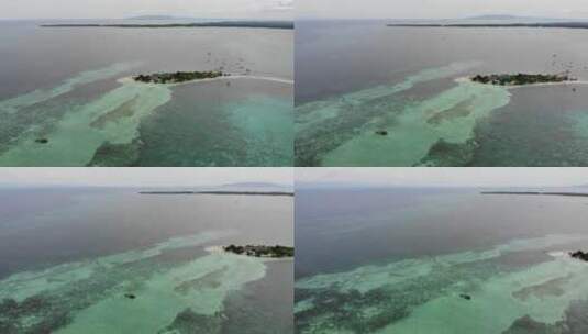 珊瑚形成的岛礁高清在线视频素材下载