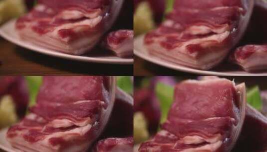 五花肉食材美食猪肉 (1)高清在线视频素材下载