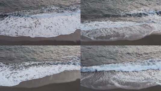 实拍海浪冲击着海滩高清在线视频素材下载