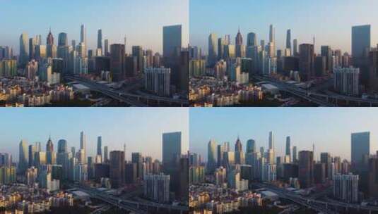 4K高清航拍广州珠江新城CBD高楼大厦高清在线视频素材下载