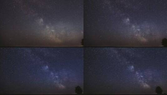 夜空中的银河系高清在线视频素材下载