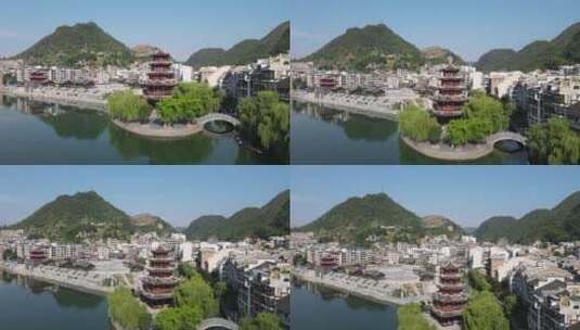 贵州镇远古镇5A景区4K航拍高清在线视频素材下载