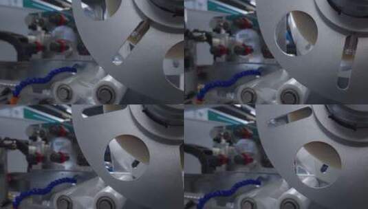 4k科技工业视频传动轮滚轮压力表特写高清在线视频素材下载