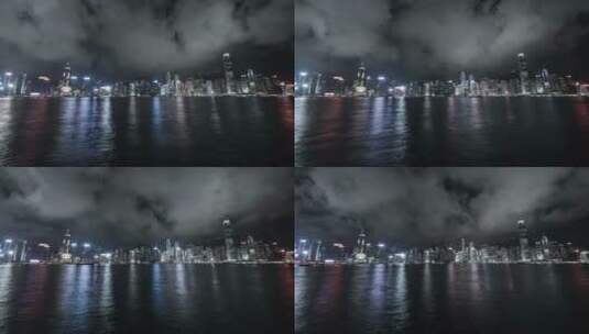 香港夜晚的景观高清在线视频素材下载