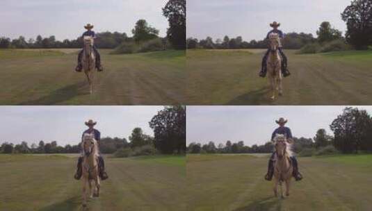女人骑马的慢镜头高清在线视频素材下载
