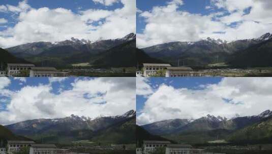 西藏G318国道雪山航拍高清在线视频素材下载