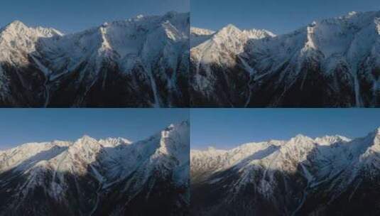 雪峰近景视频青藏高原蓝天下雪山雪峰高清在线视频素材下载