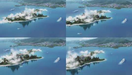 三维海岛风光动画03高清在线视频素材下载