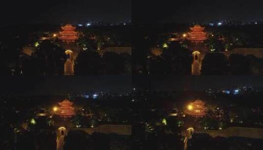 湖南岳阳岳阳楼5A景区航拍高清在线视频素材下载