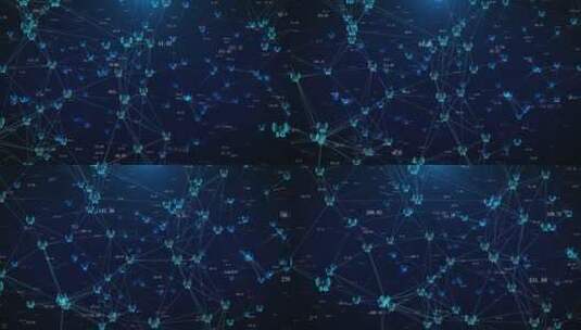 5g 网络信号节点连线高清在线视频素材下载