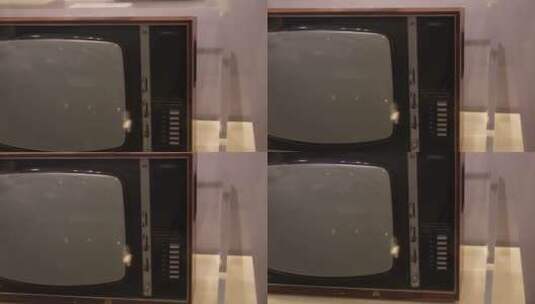 老式彩色电视机黑白电视机高清在线视频素材下载