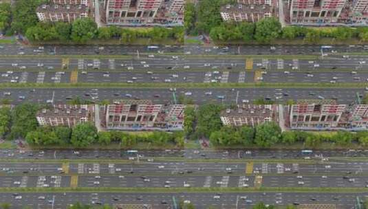 深圳滨河大道白天俯瞰车流高清在线视频素材下载