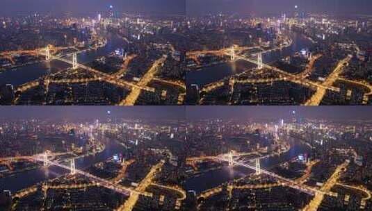 黄浦江畔的夜景高清在线视频素材下载