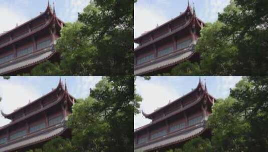 杭州千年古刹灵隐寺建筑高清在线视频素材下载