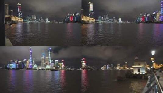 上海黄浦江夜景风光高清在线视频素材下载