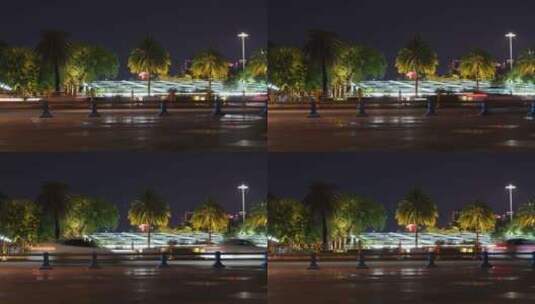 实拍城市夜晚的车流高清在线视频素材下载