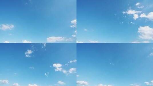 天空白云延时小清新唯美蓝天晴天云朵飘动高清在线视频素材下载