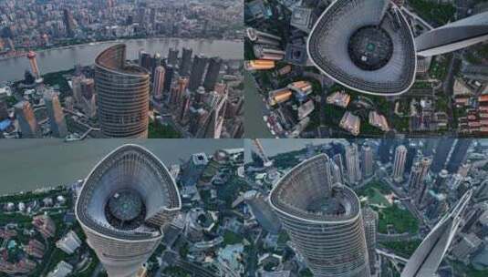 上海陆家嘴上海中心大厦云海天宫之境航拍高清在线视频素材下载