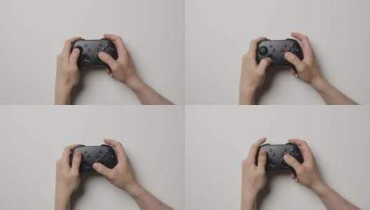 玩家操作游戏机键盘特写镜头高清在线视频素材下载