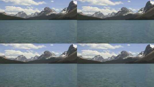 湖泊和山峰景观高清在线视频素材下载