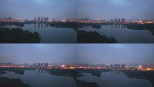 成都青龙湖夜景高清在线视频素材下载