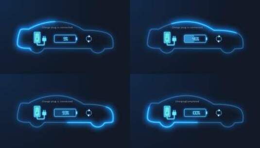 科技未来绿色能源汽车智能充电桩技术高清在线视频素材下载