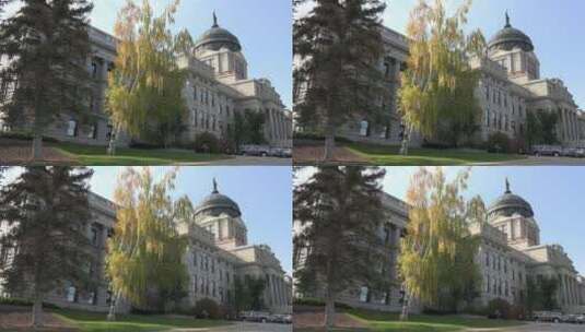 州议会大厦的侧视图高清在线视频素材下载