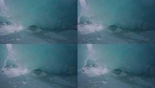 来古冰川蓝冰洞高清在线视频素材下载