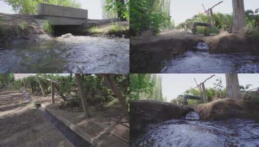 灌溉水渠实拍高清在线视频素材下载