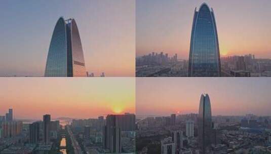 深圳宝安高楼 恒明珠金融大厦高清在线视频素材下载