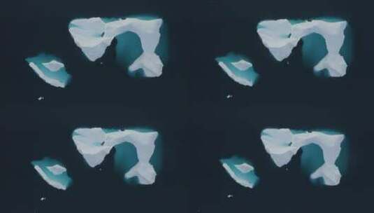 格林兰岛海上冰山航拍高清在线视频素材下载