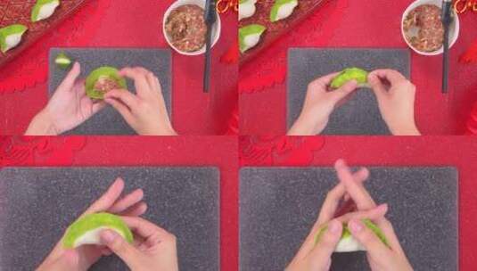 白菜饺子的做法高清在线视频素材下载