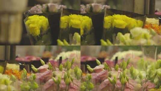 花店里销售的花卉3高清在线视频素材下载