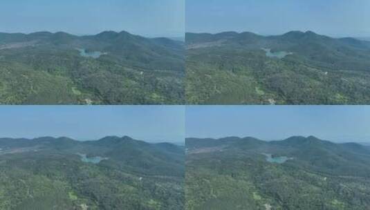 阳西山间湖泊环绕4K航拍摄影高清在线视频素材下载